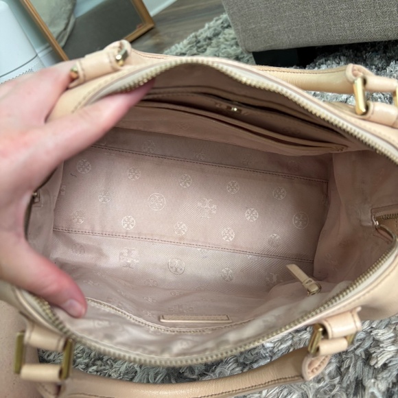 Tory Burch Robinson Middy Satchel – Dark Sahara Saffiano Leather Bag - Picture 11 of 14